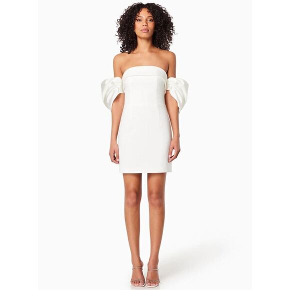 ELLIATT Andria Mini Dress in Ivory  - Bridal Bachelorette Dress size XS NWT$295 - Picture 5 of 15